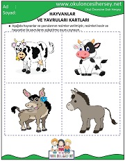 Hayvanlar Çalışma Sayfaları